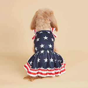 American Flag Dog Sundress on Poodle
