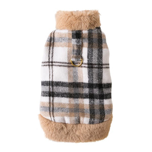 Brown Plaid dog dress coat