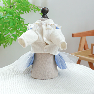 Chabby Chic Victorian Dog Dress has 4 snap buttons for easy on/off