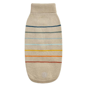 Arctic Stripe Dog Sweater - Sand