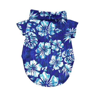 Hibiscus Blue Dog Shirt