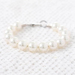 White Large Pearl Dog Collar Necklace