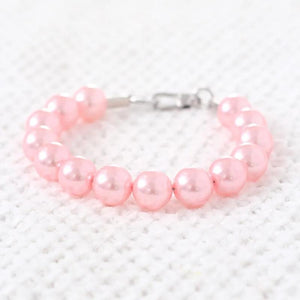 Piink Large Pearl Dog Collar Necklace