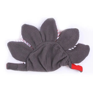 Back of hat is  a grey fleece