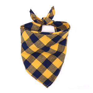 Yellow & Black Plaid dog bandana