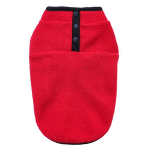Red fleece dog vest