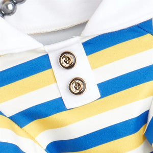 Dog polo two buttons and white collar