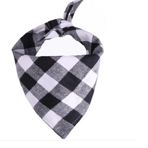 Black & White plaid dog bandana