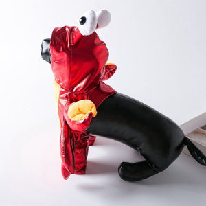 Halloween Red Crab Dog Costume fits around the front legs