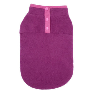 Purple fleece dog vest