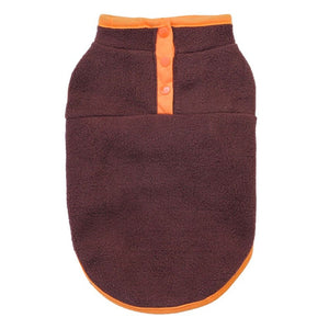 Coffee fleece dog vest