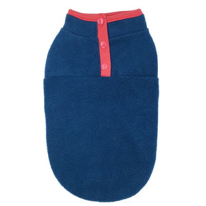 Blue fleece dog vest