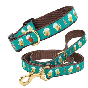 Up Country Beer Dog Collar & Leash Matching Set