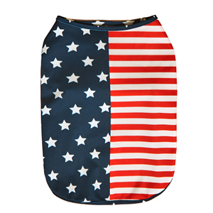 Patriotic Stars & Stripes Dog Shirt in Red, White and Blue.