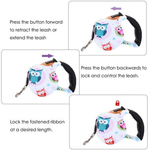 Our retractable dog leash uses an ergonomic design.