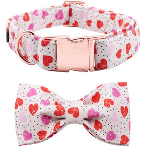 As sweet as sugar, this Candy Hearts Bow Tie Dog Collar by Unique Style Paws will have your pup going gaga over you.