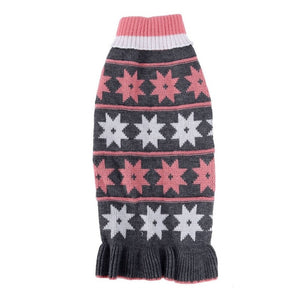 Gray Star Turtleneck Sweater Dog Dress