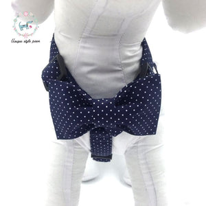 This gorgeous Blue Polka Dot Bow Tie Dog Harness & Leash Set is made by Unique Style Paws.