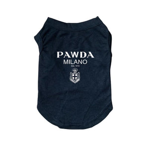 Black Pawda-Milano Dog T-shirt