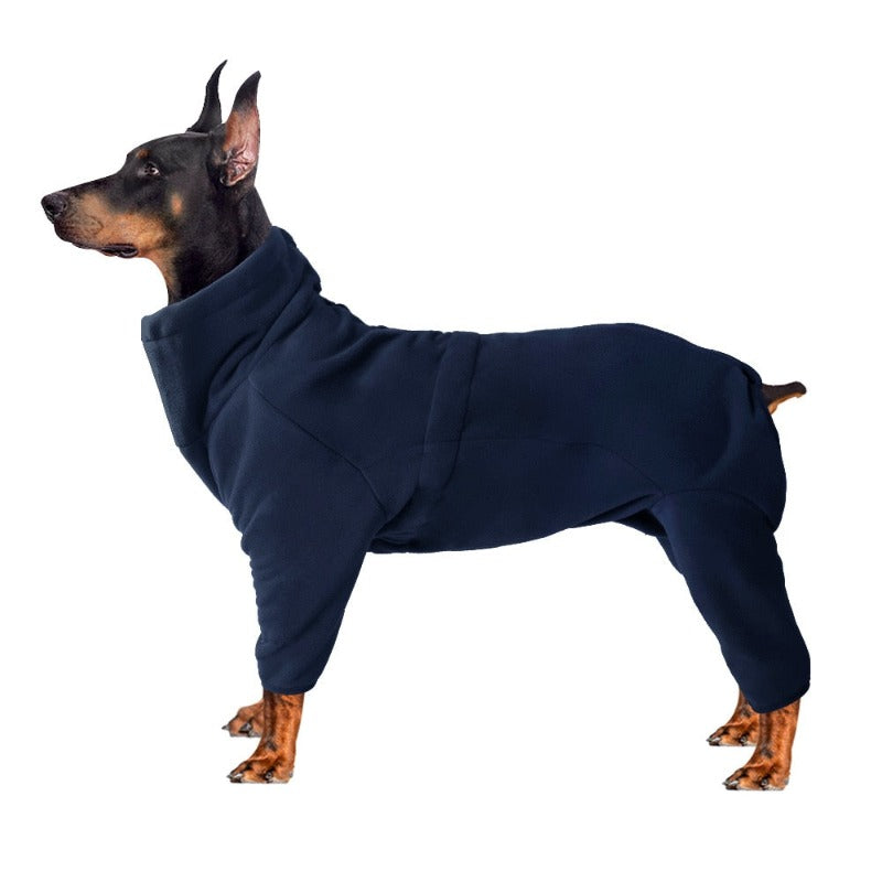 Turquoise Big Dog Warm Fleece Coat is adjustable.