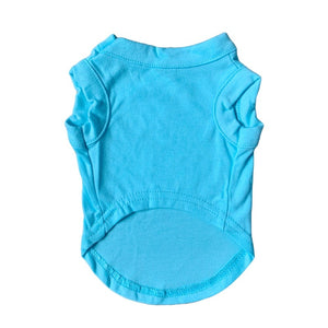 Light blue Tiffany-inspired "Sniffany & Co" Dog T-Shirt is plain on the underbelly.