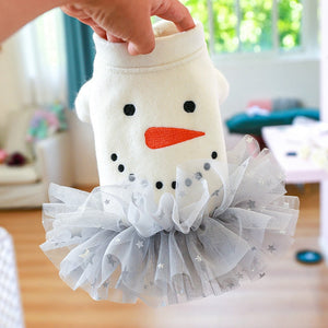 Snowman Tutu Dog Dress (Shop)