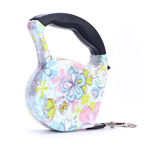 Clover Floral Frenzy 3M/5M Retractable Dog Leash