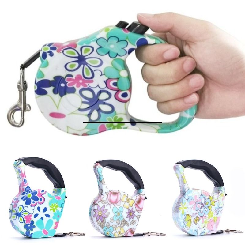 Our Floral Frenzy 3M/5M retractable dog leashes come in 3 patterns.