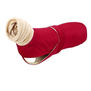 Red Waterproof Fleece Greyhound  & Large Dog Coat