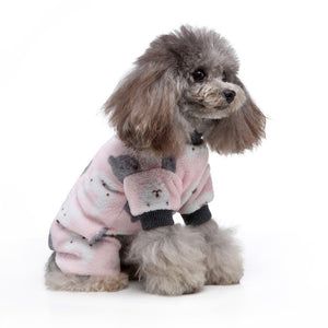 These pink Cat's Meow Onesie dog pajamas are perfect for small- and medium-breed dogs such as Chihuahua, Toy Poodle, Yorkie, Maltese, Cocker Spaniel, Pomeranian.