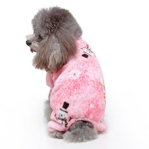 These pink Polar Bear Onesie dog pajamas are perfect for small- and medium-breed dogs such as Chihuahua, Toy Poodle, Yorkie, Maltese, Cocker Spaniel, Pomeranian.