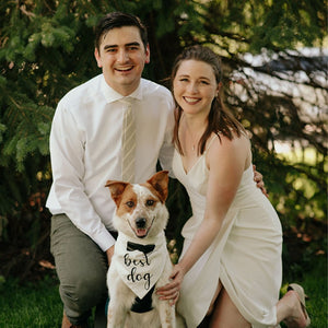 Make your dog part of your big day wedding celebrations with this Best Dog Bandana.