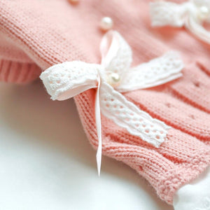This Pink Sweet Lace Dog Sweater Dress features the finest craftmanship.