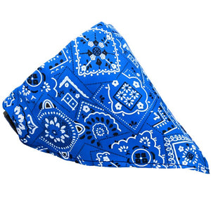 Blue Cool Dude Dog Bandana Collar