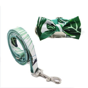 Our luxurious Tropical Bow Tie Dog Collar & Leash Set is among our best sellers.
