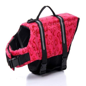 Pink Paws & Bones Dog Life Jacket