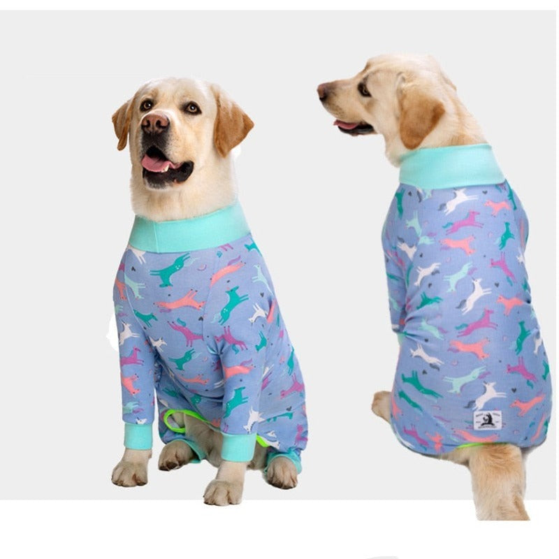 Perfect for horse lovers, these colorful Horses Onesie PJs fit medium- and large-breed dogs.