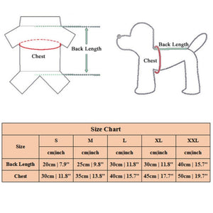 Please measure your dog using this size chart before ordering.