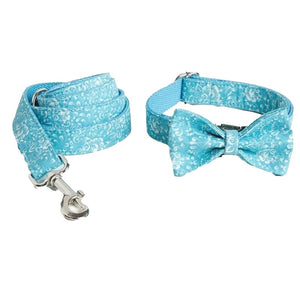 Our Viintage Blue Flower Bow Tie Collar & Leash Set  is among our best sellers.
