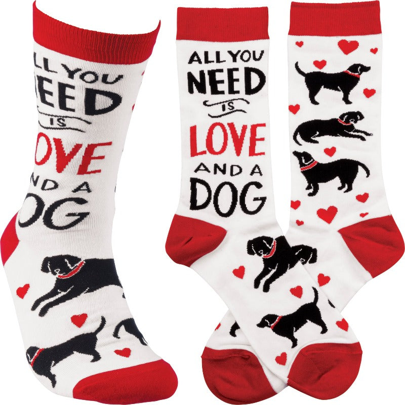 Gifts for Dog Lovers, Socks--All You Need Is Love and a Dog