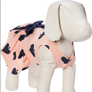Spades Dog Party Dress is made of soft, durable fabric and easy to pull on or off overhead.