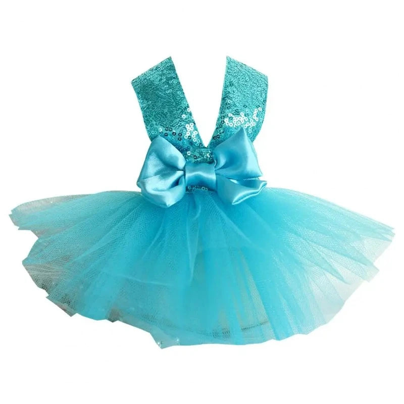 Aqua Bling Dog Party Dress