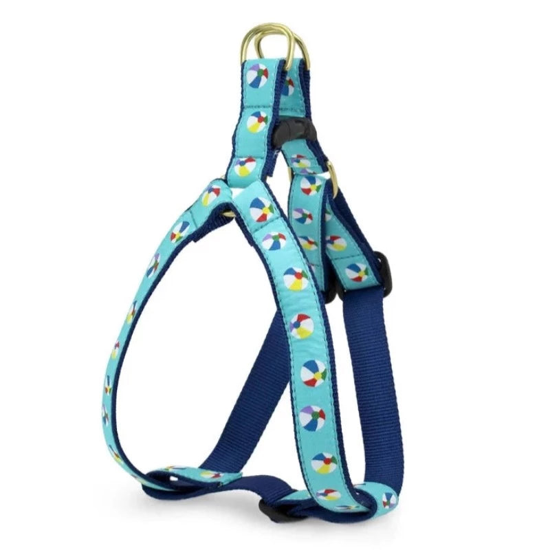Up Country Beach Balls Dog Harness & Leash Matching Set