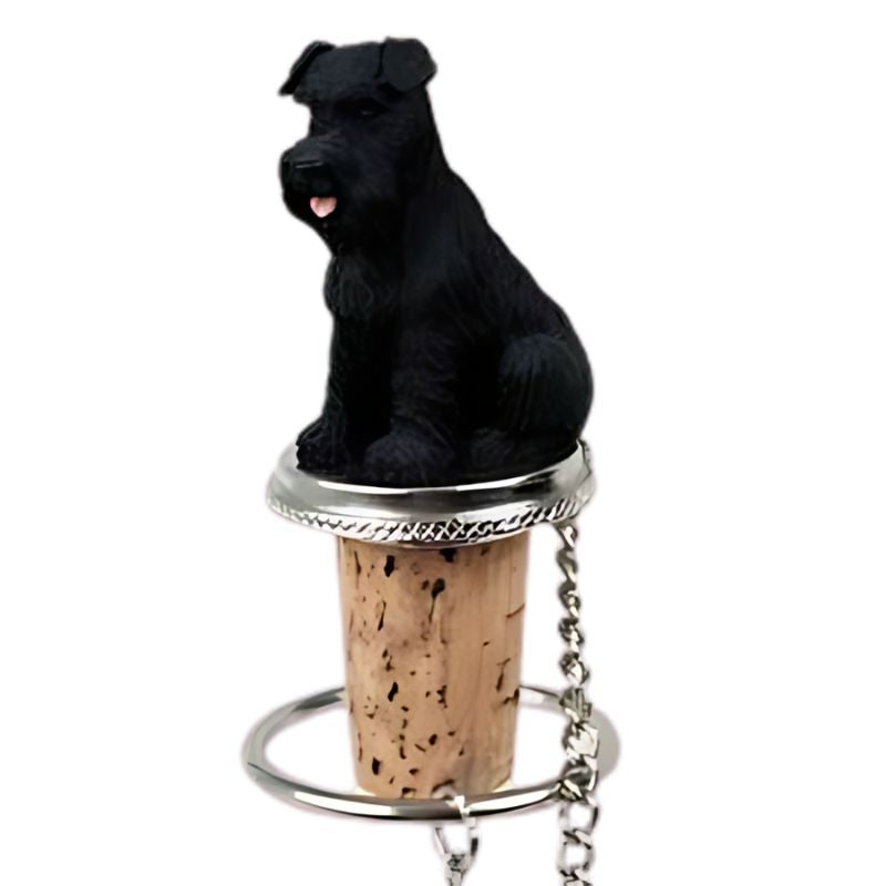 Black Schnauzer Wine Bottle Stopper