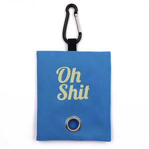 Blue Oh Shit Dog Poop Waste Bag