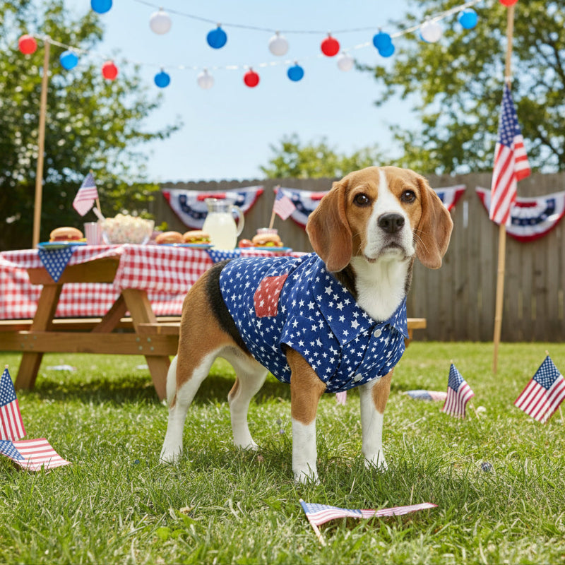 The Worthy Dog - Blue Stars Shirt
