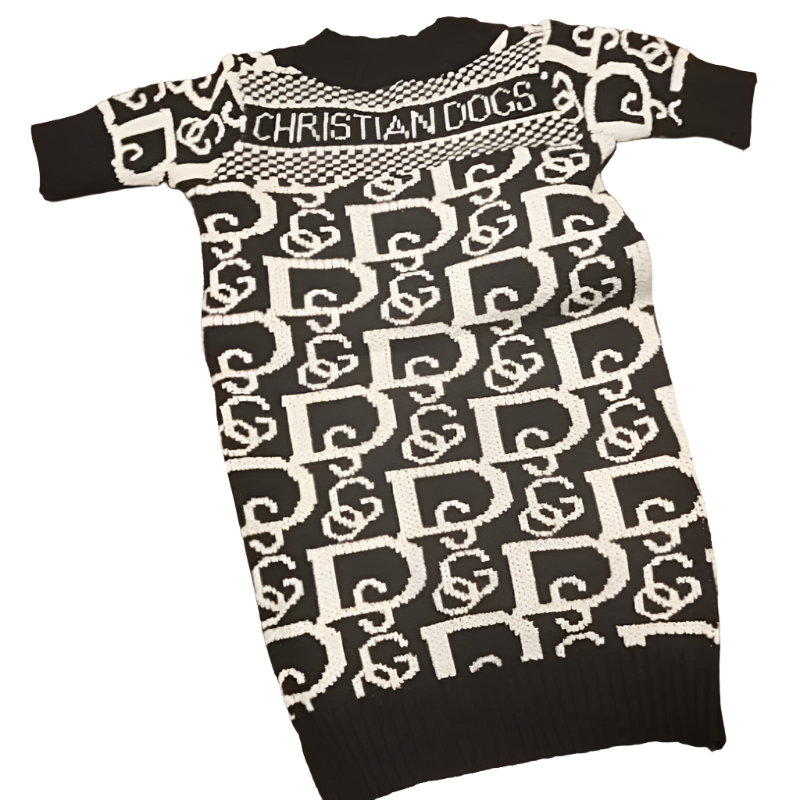 Christian Dior designer-inspired dog sweater