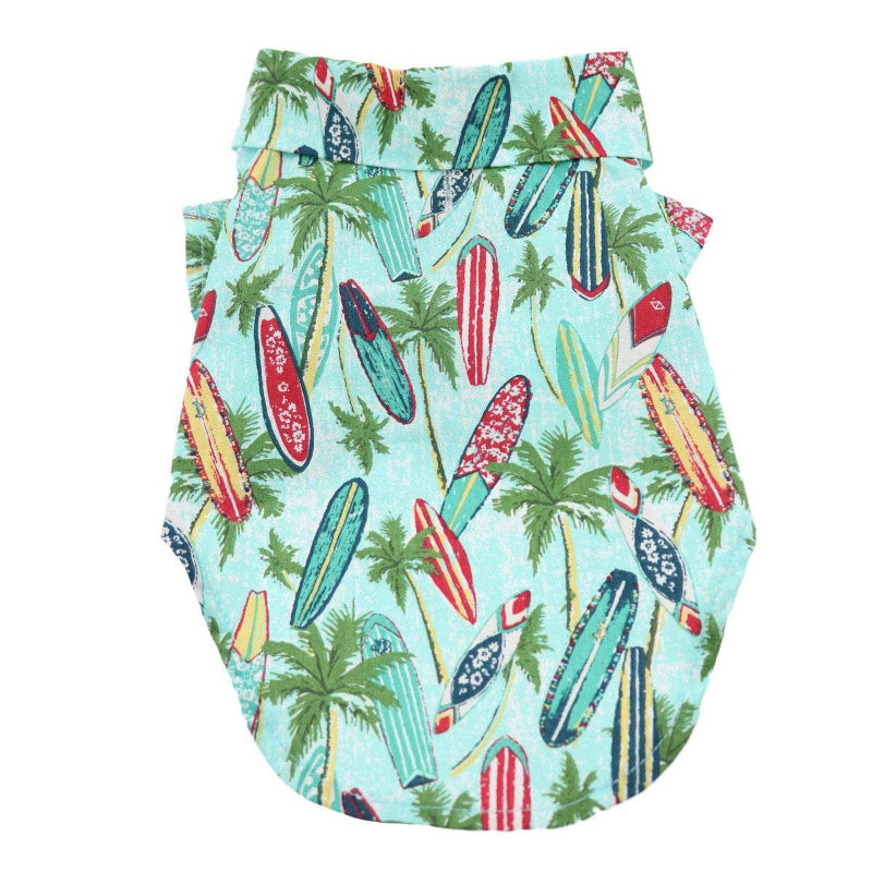 Doggie Design - Hawaiian Camp Shirt - Surfboards and Palms