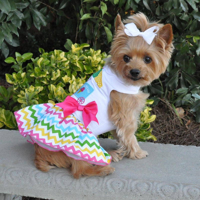 Doggie Design - Ice Cream Cart Dog Harness Dress w/ Matching Leash