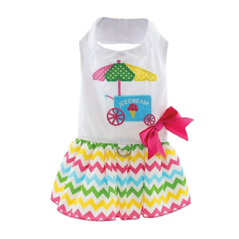 Doggie Design - Ice Cream Cart Dog Harness Dress w/ Matching Leash